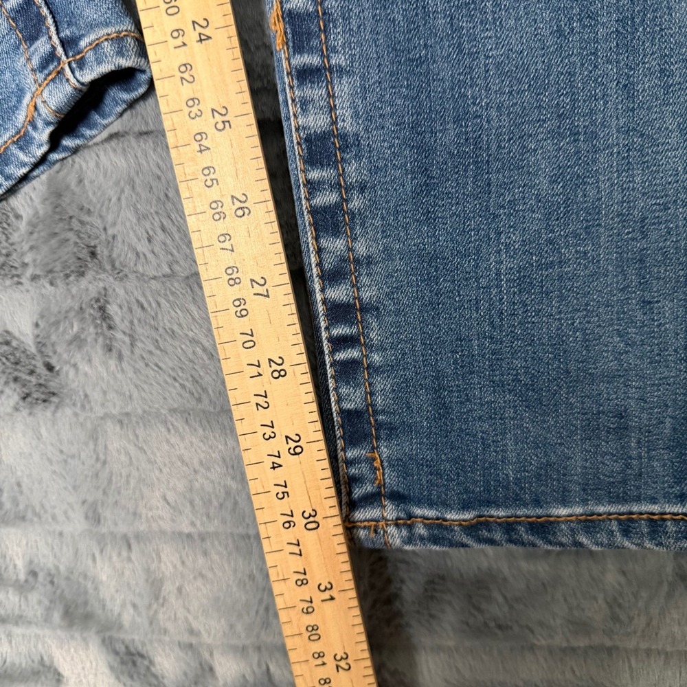 Seven7 Tummyless High Rise Skinny Jeans Blue Medium Wash Womens 16 Stretch Denim - Picture 4 of 9